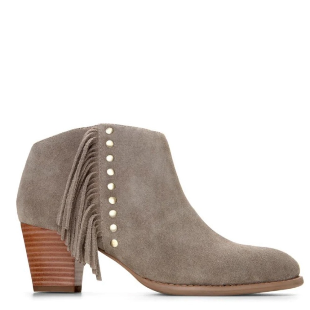 Vionic Faros Fringed Bootie - Greige 322FAROS - 8.5
